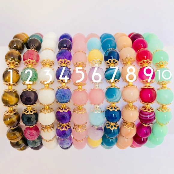 AGATE | Agate & Gemstone Beaded Bracelets - Picture 2 of 2